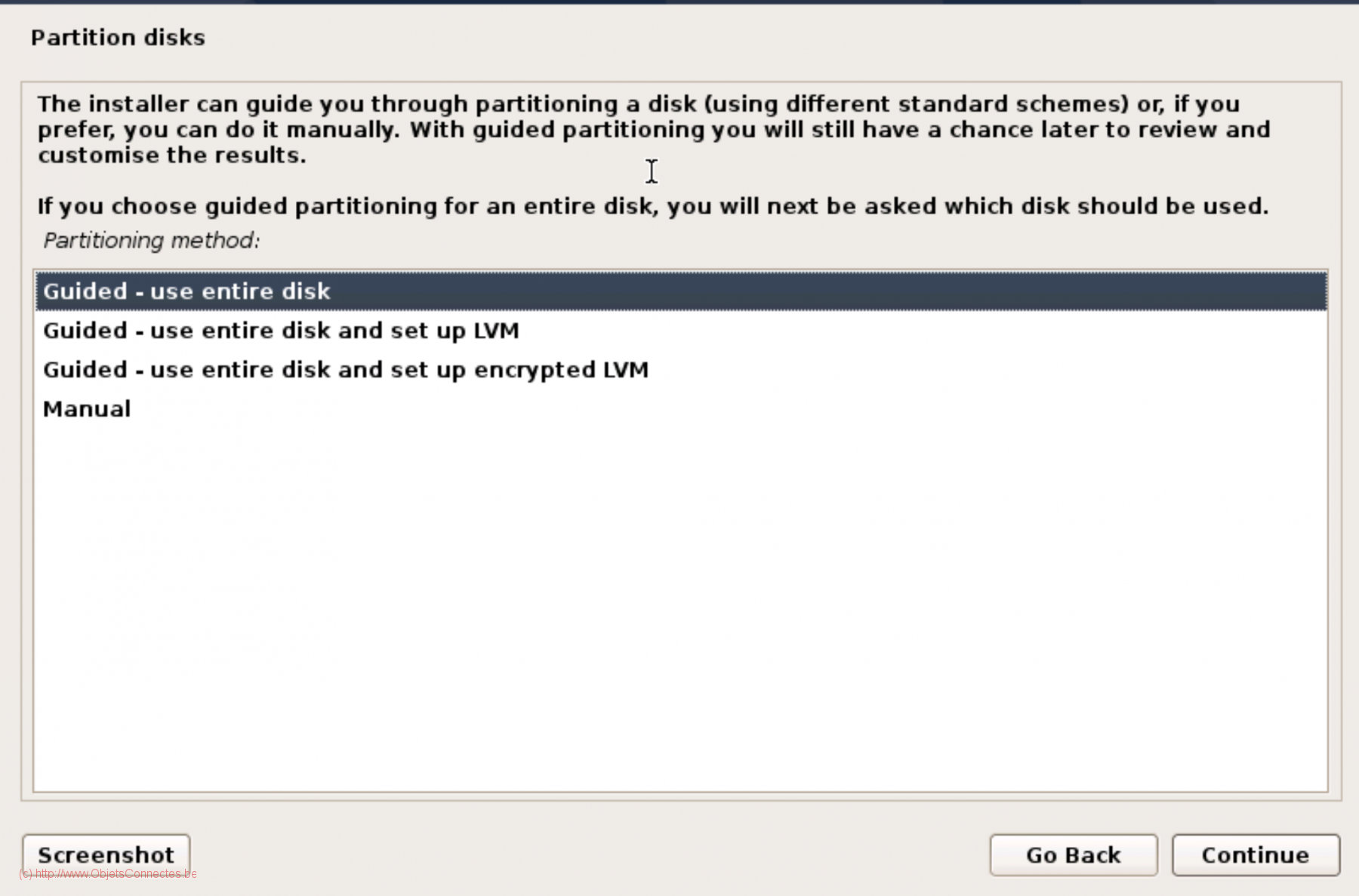 Partition disk Linux